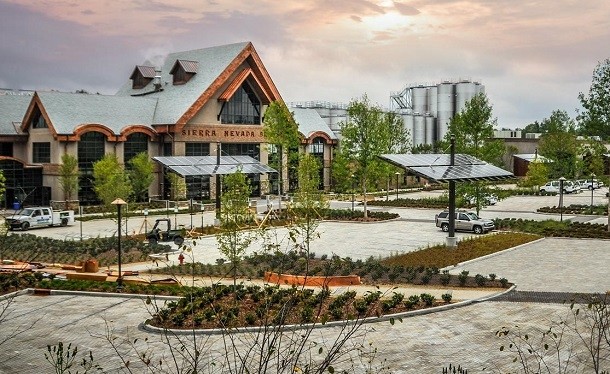 Sierra Nevada’s USGBC LEED Platinum Certified facility located in Mills River, NC (Photo Credit: Sierra Nevada)  